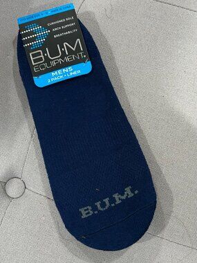 Brand New BUM Men's / Unisex Socks - 2 Pack -- Liner NWT